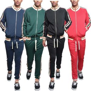 Дизайнерский спортивный костюм Sweet-Suit Stand Boys Boys Green Black с длинным рукавом осень и зимний мужской спортивный костюм, сопоставленный двумя частями.