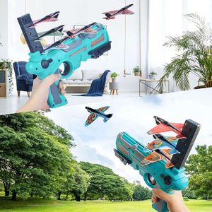 Yeni uçak fırlatıcı kabarcık mancınık 4 küçük düzlemli oyuncak komik uçak oyuncakları ile çocuk için uçak mancınık silah atış oyunu hediyeleri