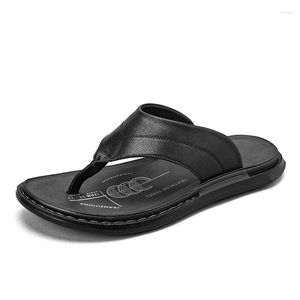 Sandalet flip floplar erkek yaz moda dışarıda giymek anti -kayma koku klip ayaklar erkek açık spor plaj ayakkabıları