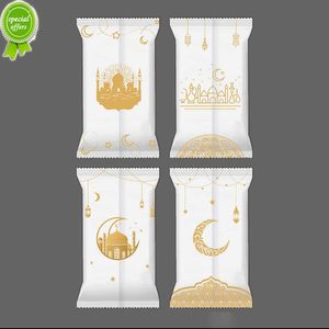 New 100PCS Eid Mubarak Plastic Candy Gift Bag Camel Moon Castle Cookie Bags Ramadan Kareem Decoration Islamic Muslim Party Supplies
