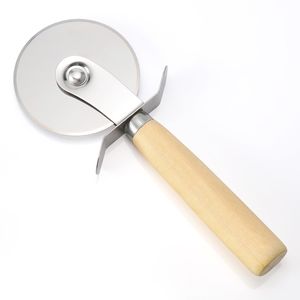 Деревянная ручка, круглый нож для пиццы, нож для пиццы из нержавеющей стали, кондитерские изделия, макароны, тесто, кухонные формы для выпечки, инструменты