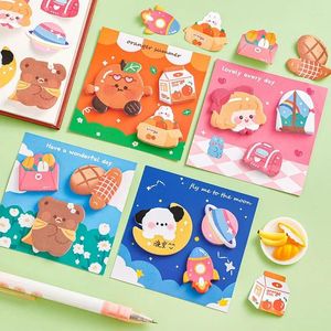 PCS/Lot Cartoon Seyahat Meyvesi N Kez Yapım Notlar Liste Planlayıcı Sticker Memo Pad Notepad Hediye Kırtasiye Ödülleri Deco