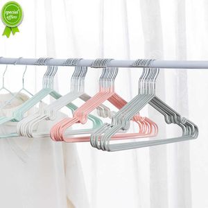 New 10Pcs T Shape Steel Wire Hangers For Adult Clothes Coat Storage Rack Drying Anti-skid Hanging Wardrobe Organizer Holder 40cm