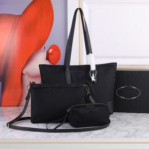 Продажа 3 штука черные сумки роскоши дизайнеры сумки высококачественные сумочки Cleo Hobo кошелек нейлоновая цепь леди сумочка с перекрестным плечом Оптовые сумки сумки