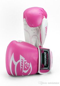 Цельнокожаные боксерские перчатки, розовые боксерские перчатки для женщин, розовые боксерские перчатки для Муай Тай, 4539078