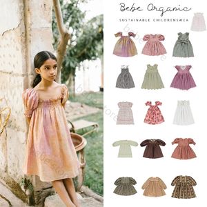 Комплекты одежды Bebe Store Весна-Лето льняное платье для девочек с пышными рукавами и принтом тай-дай bebe органический 231123