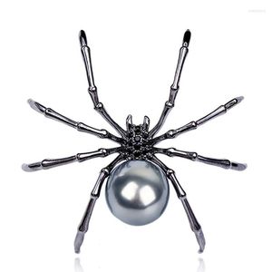 Броши Micro Pave Spider изящную викторианскую матерью жемчужных эмалевых контактов