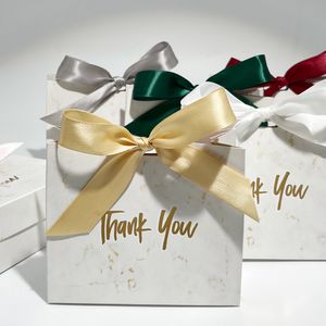 Подарочная упаковка Marbled Candy Box Grey спасибо картон Es упаковывает небольшую сумку для свадебной душевой вечеринки Saby Demort 230422