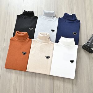 Erkekler Tasarımcı Sweater 2023 Sonbahar/Kış Kazak Çok yönlü yüksek boyun altlığı seksi örme gömlek lüks kadınlar yuvarlak boyun kazak
