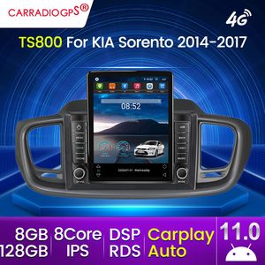 128G Android 11 CarPlay Auto для Kia Sorento 2015-2017 Tesla Type Car DVD-радио мультимедийный видеоплеер навигация GPS RDS NO DVD