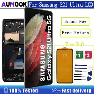 Samsung Galaxy için Yepyeni OLED ekran S21 Ultra 5G LCD Dokunmatik Ekran S21 Ultra LCD SM-998B/DS SM-G998U SM-998N Ekran Değiştirme Parçaları