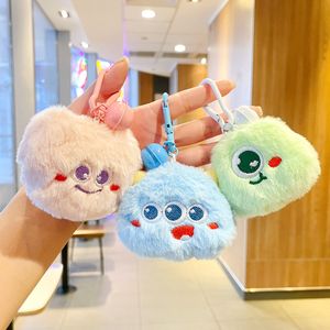 Strands Cartoon Little Canavar Peluş Anahtarlık Ring Bookbag Küçük Kolye Sevimli Kadın Araba Anahtarlık Yüzük bebek çantası kolye