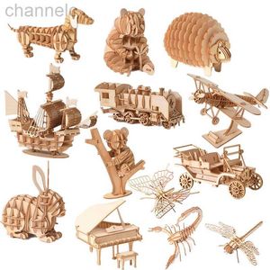 3D головоломки деревянные скелеты для животных