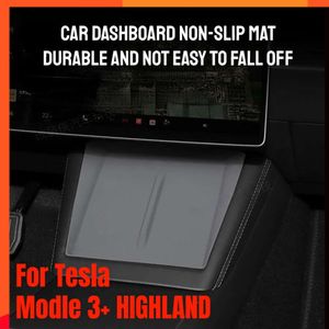 Новинка для Tesla Model 3+ Highland 2024, панель беспроводной зарядки, силиконовая накладка на центральной консоли, нескользящие аксессуары для интерьера