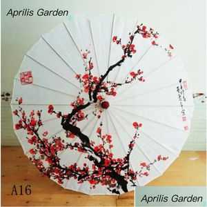 Regenschirme Regenschirme aus Seidenstoff, Damen-Regenschirm, japanische Kirschblüte, alter Tanz, dekorativ, chinesischer Stil, Öl-Papier, Drop-Lieferung Dhtxo