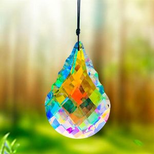 Люстра Crystal Fire Polished ab color longan тыква призма Suncatcher Diy Garden Wedding Props Потолочная занавес