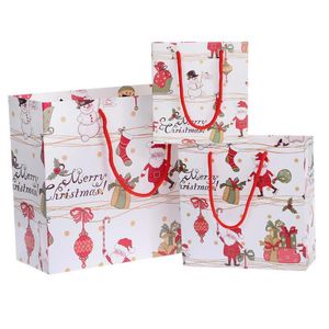 Hediye sargısı 3 boyutlu kraft kağıt torbalar Noel iyilikleri dükkan ambalaj çantası mevcut paket Noel baba toptan lx2471 Damla teslimat ev g dhfb4