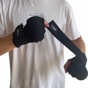 Protective Gear 2pcs Boxing Gloves Thickened Sponge Protecting Fist Peak Boxing Training Gloves MMA Muay Thai Training Quick Wrapping Bandage HKD231123