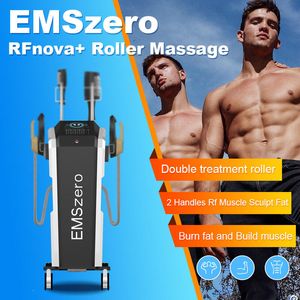 EMSzero 2 в 1 роликовый массажный аппарат EMSlim Building Muscle Stimulator 4 ручки RF Slim EMS Скульптура тела 13 Тесла Подъем ягодиц Оборудование для похудения HIEMT