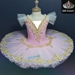 Dancewear Girl Professional Ballet Tutu Tulle Dress White Blue Pink Gymnastics Leotard Diamond Dance Costume Ballet Leotard Girl Ballerina 231124
