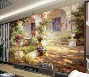 Duvar Kağıtları Oturma Odası için Sanat Rulmi Büyük Resim Ev Dekoru Mediterranean Peyzaj Yağlı Boya Özel Her Boyut Duvar Kağıdı