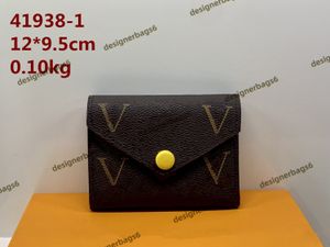 Çok renkli kadınlar lüks tasarımcı çantası klasik düğme kısa çanta moda deri çanta yuvarlak para çanta kartı tutucu tasarımcı cüzdan moda klasik cüzdan m41938-aa