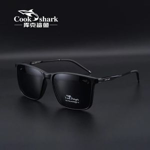 Güneş gözlükleri Cook Shark Polarize Güneş Gözlüğü Erkekler Güneş Gözlüğü Kadın UV Koruma Sürüş Özel Renk Değiştiren Gözlükler Trend Kişilik 231124