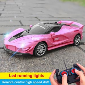 Electric RC Car 2 4G RC Toy Radio Remote Control High speed Led Light Sports Stunt Drift Racing Toys For Boys Christmas Gifts 231123