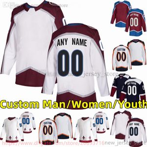 custom S-6XL Movie College Hockey Wears Jersey Embroidery 29 NathanMacKinnon 8 CaleMakar 96 MikkoRantanen 92 GabrielLandeskog 19 JoeSakic Jerseys