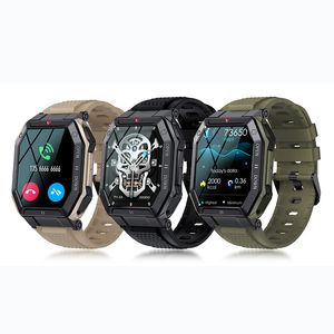 K55 военные интеллектуальные часы мужчины 1,85 дюйма Bluetooth Call 350mah 24H Здоровый монитор.