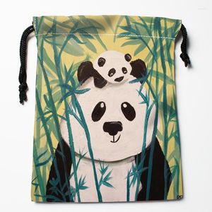 Aufbewahrungstaschen Arrilval Panda Drawstring Individuell bedruckte Empfangstasche Kompressionstyp Größe 18 22cm