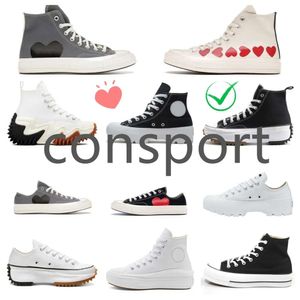 Designer Sapato Conversity 1970S Mens feminino Casual Shoes Sneakers tênis clássicos Big Eyes Red Heart Shape