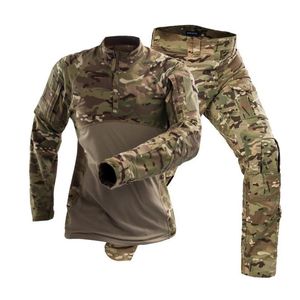 Erkek Trailsits 2023 Taktik Askeri Savaş Tekdüzen Adam Ordu Kamuflaj Takım Yüksek kaliteli gömlek kargo pantolon giyim antrenmanı seti