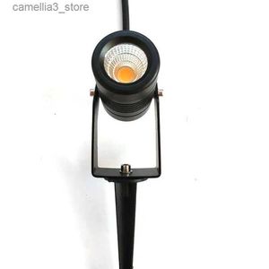 Çim lambalar Bahçe Çim Lambası Işığı 220V 110V 12V Dış Mekan LED Spike Işık 7W Yolu Peyzaj Su Geçirmez Spot Ampuller Q231125