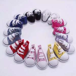 Bebek Aksesuarları 16 BJD Ayakkabı Sm Mini Canvas Shoelace için 5 cm el yapımı ev elbise giydirme oyuncakları hediye 230424