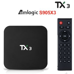 Amlogic S905X3 Android 9.0 TX3 4 ГБ DDR3 ОЗУ 64 ГБ ПЗУ ТВ-приставка Android ТВ-приставка 4K Ultra HD Поддержка 2,4G/5,8G Dual WiFi BT 4.0 HD 2.1 USB 3.0 с h9