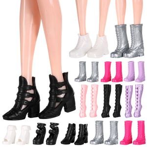 Doll Accessories 16 Shoes High Heels for 30cm Long Knees Boots Fashion Hero s Boot Toys Foot Length 2.2cm 230424
