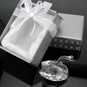 Benzersiz düğün iyilikleri k9 kristal kuğu düğün hediyesi ve gelin duş için iyi konuk hediyeler için bebek duşu iyilik