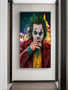 Film Star the Joker Oil Canvas Baskı Baskılar Şaka çizgi roman resim duvar resimleri oturma odası için ev dekor7311274