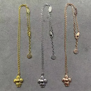 Lüks marka kolye kolye tasarımcısı moda takı cjeweler mektup kaplama altın gümüş zincir erkekler için kadın modaya uygun tiktok var mı mücevherler vn-25