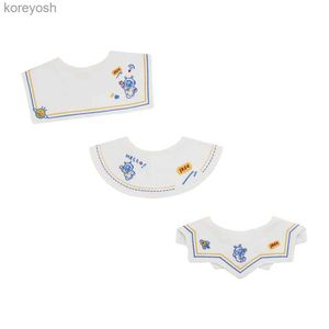 Önlükler Burp Bezleri Happyflute 3pcs Set 0-2 Yıl Ins Moda Stili Nakış Pamuklu Bez Tükürük Havlusu 360 Döner Yumuşak Bebek Bandana Drool Bibsl231125