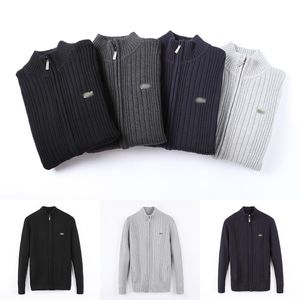 Suéter de designer de bordado crocodilo masculina suéteres letra de malha letra de cor sólida moda casal casal zipper letra de suéter de manga longa tamanho superior m-xx