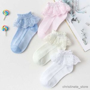 Çocuk Socks Girls Dantel Prenses Prenses Örgü Çorap Bebek Bebek Çocuklar Kısa Çorap Fırıltı Beyaz Pembe Küçük Kız Çoraplar Toddler Kız Çorap 1-7y