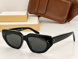 Óculos de sol para homens mulheres designers 40273 Cateye estilo de luxo anti-ultravioleta retro placa acessórios para viagens praia férias atividades ao ar livre caixa aleatória