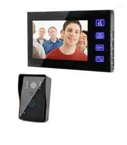 Video Kapı Telefonları LCD Renkli Telefon Kapı Zili İnterkom Güvenlik Sistemi 7 inç TFT