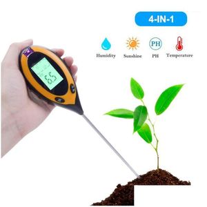 Ph-метры оптом измерители 4 в 1 тестер почвы цифровой pH-метр монитор влажности температура солнечного света для садовых растений Farming1 Dro Dhr6T