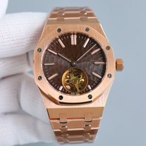 Ultra Tourbillon Erkekler El Gradyan Kadran Süper Aydınlık Güç Depolama 60 Saat Olağanüstü İşlem Çelik Safir Çift Taraflı Bir Lens Lüks Saati Oluşturmak İçin