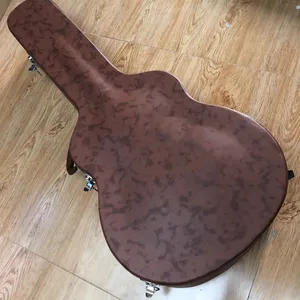 Guitar hard box, 41 inch D-shaped brown drum surface