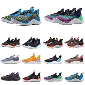 Curry 10 Men Iron Designer Sharpens Flow on cloud Basketball Unisex Shoes Grey White Orange Sneakers Mens fashion Cool Black Trainers sneakers durable and elastic