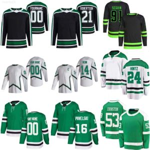 Hockey Jersey Dallas Joe Pavelski Wyatt Johnston Jason Robertson Roope Hintz Miro Heiskanen Jamie Benn Tyler Seguin Thomas Harley Stars Crai